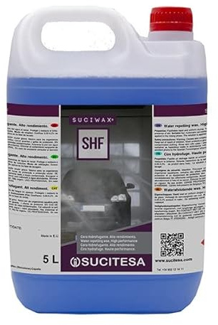 SUCIWAX SHF Cera hidrofugante de alto rendimiento para lavado de vehículos. Garrafa 5 litros