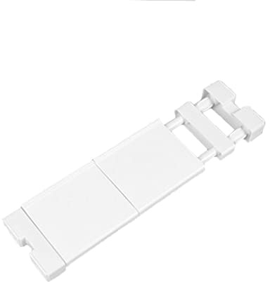 LIYIVNAA Extendable Narrow Closet Tension Shelf Slim Cupboard Divider Rod Adjustable Cabinet Organization Storage Rack Windowsill Bathroom Shelving Unit for Small Space - White