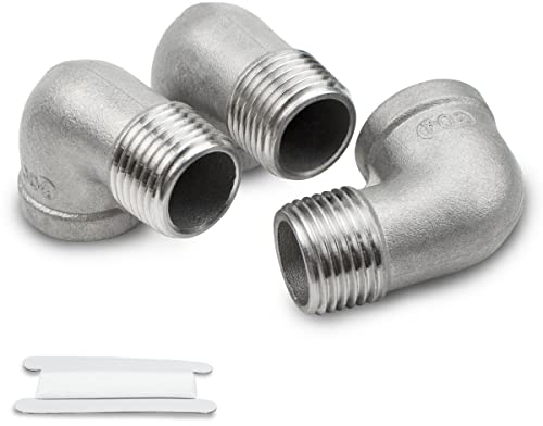 Bwindech 3 Quick Connector 3/4'' Stainless Steel Double Wire Swivel Hose Connectors Externally Threaded 1/2'' Internal Thread Swivel Connectors Hex Reducers Plumbing Fittings