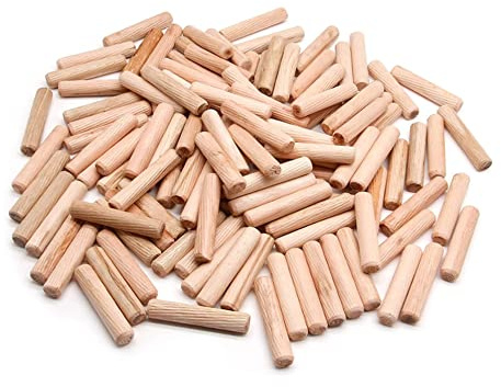UtySty 100 Pack Wooden Dowels 3/8 Inch Wooden Dowel Pins 1.5'' Dowel Rods Wood Sticks Reinforcing Wood Dowel for Furniture Repair Chair Table Cabinet Drawer Woodworking Joints Assembly Cabinet