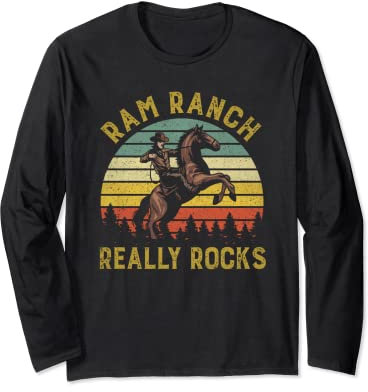Ram Ranch rockt wirklich Vintage-Western-Cowboy-Country-Liebhaber Langarmshirt