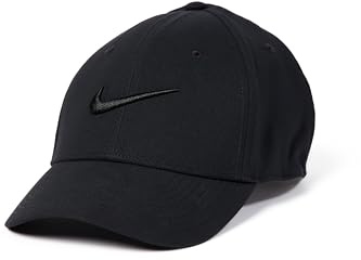 Nike Dri-Fit Club Structured Swoosh Cap, Black/Black, Small/Medium