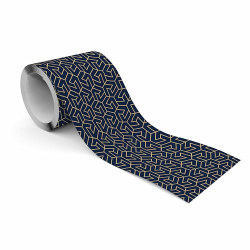 Muralo - Selbstklebende Bordüre - Tapetenbordüre Wandbördure - Dekorative Wandtatto für Wände, Möbel, Decken, Tapeten, Wandverkleidungen, Türen - geometrisches Muster - Br.10cm x Hö.300cm