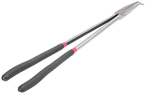 Pinza a Becchi Curvi da 45 Gradi, Pinza a Becchi Lunghi Piegati Pinza per Tubi Flessibili con Manico Lungo Pinza in Acciaio Utensili Manuali 400 Mm 16 Pollici per Spazi Stretti e