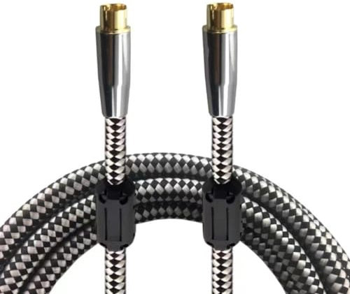 PtaTt Blindaje de cable Premium de S-Video a S-Video for decodificador de TV, monitores de proyector de DVD, cable S Video OFC de 4 pines M/M 1M 2M 3M 5M 8M 10M (Color : WHITE, Size : 1meter)