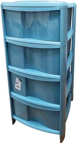 Tontarelli Cassettiera BAMBU' 4 Cassetti Delfin in Plastica (38x39x78h cm, DELFIN)