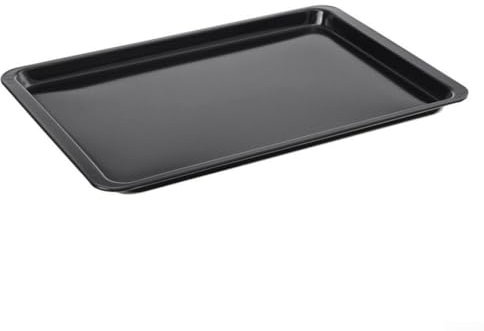 Teglia rettangolare in acciaio al carbonio con rivestimento antiaderente, adatta per cuocere vari alimenti (nero)