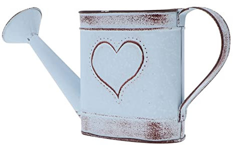 MERRYHAPY Regadera De Hierro Vintage para Flores Decoración De Mesa para Exteriores Jarrón De Estilo Europeo Maceta Doble Propósito Diseño Rústico y Ecológico