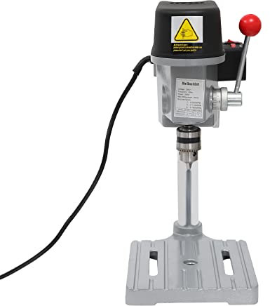Taladro de Columna de Banco, Taladro de Columna Ajustable con 3 velocidades, 220V, 340W, 1800-12000r/min
