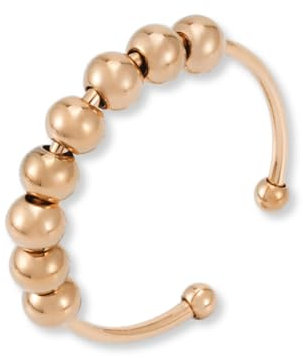 GD GOOD.designs Anxiety Ring mit beweglichen Perlen - Wasserfester Anti Stress Ringe in Rosegold | Größenverstellbare Fidget Rings