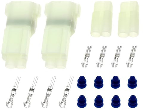 VGOL 2 Set 2 Pin Connettore Impermeabile Per Moto Spina Connettore Per Cavi Elettrici Kit Adatto Per Veicoli Moto Per Cavo Di Diametro 2,5 Mm