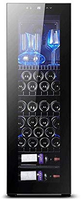 MOLVUS Réfrigérateur à vin 30 Bouteilles Cave à vin à Double Zone Refroidisseur à vin Autonome intégré avec contrôle de température en Acier Inoxydable et mémoire numérique