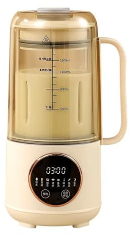 Sojamilchbereiter, Nussmilchbereiter und Suppenbereiter mit LED-Display – 1,5 l automatische Mandelmilchmaschine mit Warmhalte-/Selbstreinigung/Kochfunktion