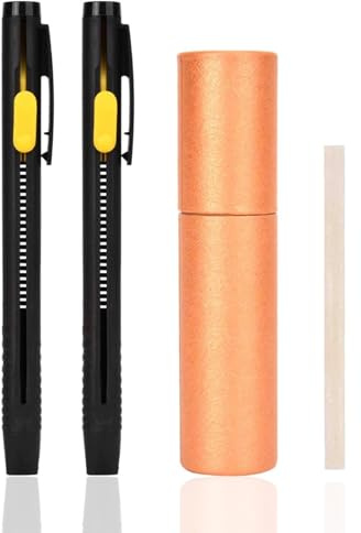 Set di gesso sart, gusci a penna da 2 pcs con 20 marcatori in tessuto in tessuto di ricarica in tessuto per trapuntare in tessuto eliminabile penne per sart marker in tessuto a