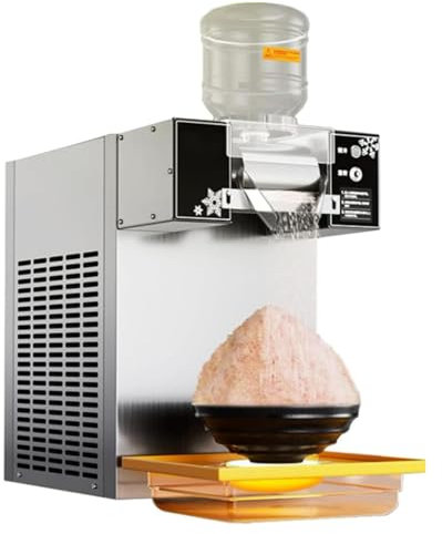 Macchina per gelato a cono di neve, macchina per ghiaccio tritato a cono di neve, macchina per il ghiaccio da 132 libbre/264 libbre/giorno, adatta per feste, ristoranti, bar del tè al latte,120KG