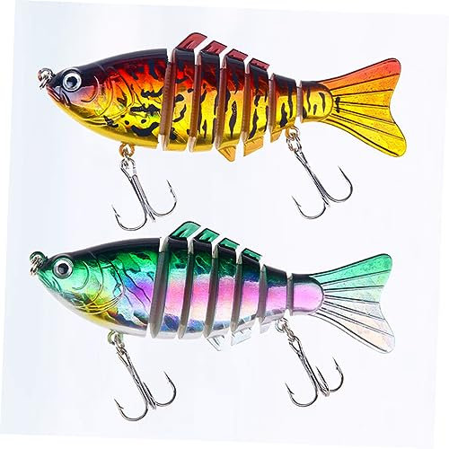 YARNOW 15 6g/10cm Angeln Köder 7 Abschnitte Angelgerät Set Barsch Harte Hetze Nadel Zufällige Stil