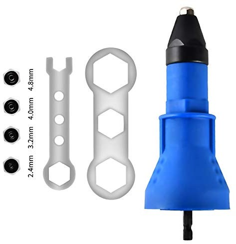 Pince a Rivet,Riveteuse Électrique Rivet Nut Rivet écrou Outillage Rivets perceuse sans fil Adaptateur Rivet Forets Outil 2.4mm-4.8mm