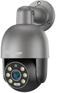 KVBRUI Telecamera di Sicurezza IP Poe PTZ 4K 8MP 5MP Telecamera di sorveglianza CCTV Telecamera di videosorveglianza for Esterni Ai Rilevamento Umano Audio bidirezionale(5MP Poe Camera 64G)
