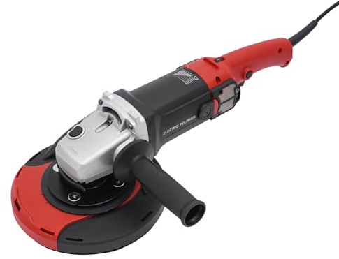 Smerigliatrice per calcestruzzo Set con 6 velocità regolabili 600-3000 giri/min, smerigliatrice per pietra da 1580 W per calcestruzzo, pavimenti in cemento, pareti, granito, marmo (nero)