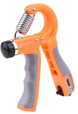 11~132 libbre R-tipo di conteggio impugnatura regolabile for la forza dell'avambraccio allenamento muscolare dinamometro cinque dita riabilitazione(Orange)