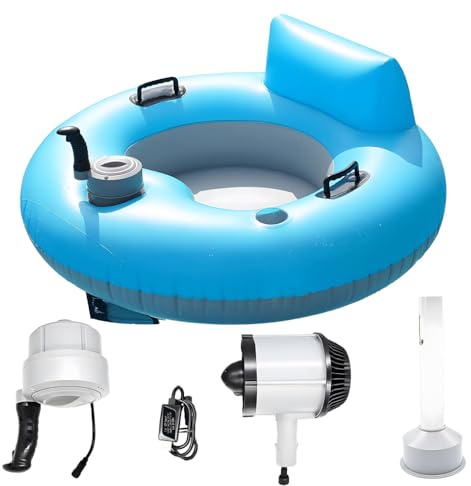 KTUXZCI Elektrischer Schwimmstuhl, motorisierte Poolliege, aufblasbare motorisierte Poolliege bietet langlebigen Komfort mit Getränkehalter, elektrischer Schwimmstuhl /