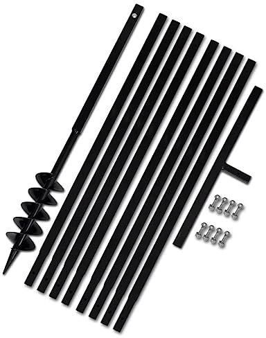 vidaXL Bêche et tarière manuelle 100 mm Avec Rallonge mèche tarière 9 m