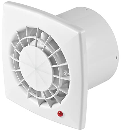 Armar Trading LTD Abluftventilator 150mm WGB150H mit Timer, Feuchtigkeitssensor und Kugellager, Weiß
