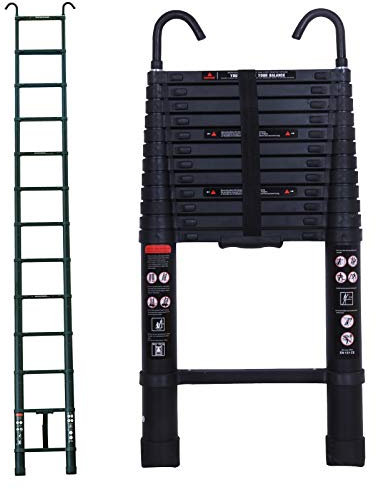 Scaletta a gradini in alluminio da 2, 3, 4, 5, 6, 7, 8 gradini extra larghi e comodi, pieghevole, resistente, capacità di carico: 150 kg, antiscivolo in acciaio e alluminio