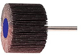 10x Fächerschleifer Ø50xH30mm K.80 Korund Schaft-D.6mm PROMAT