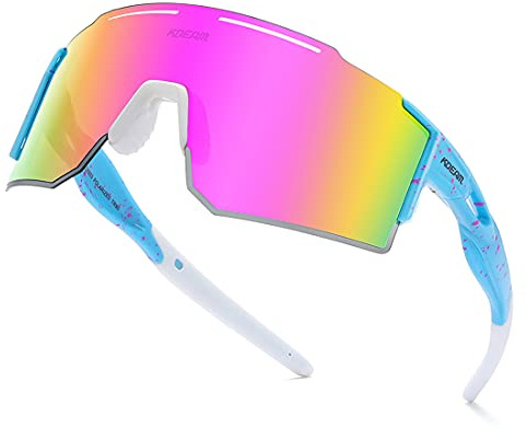 RINKUOLYO Sports Polarized Sunglasses for Men and Women, Youth Kids Baseball Softball Sunglasses for Cycling, Running