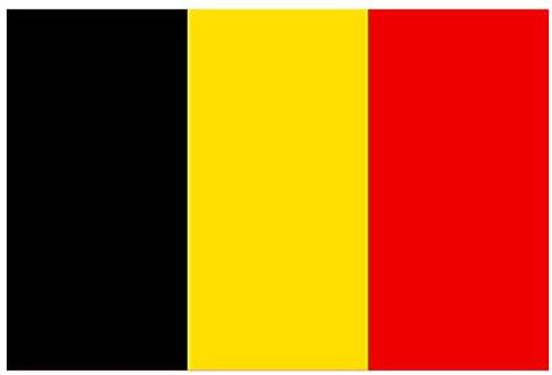 WedDecor Drapeau national de la Belgique - 1,5 x 0,9 m - Pour jeux sportifs, événements, pub, barbecue - Décoration pour la coupe du monde de football et de rugby 2022