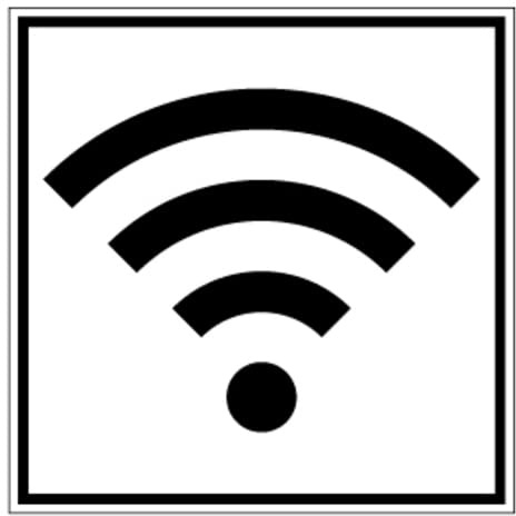 Aufkleber Hot Spot Hinweis Symbol WLAN Schild Folie selbstklebend | 5-30cm Made in Germany, Größe: 10x10cm