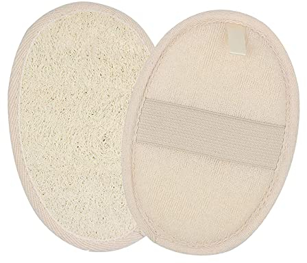 Natural Loofah Sponge Exfoliating Body Scrubber,Exfoliating Loofah Sponge,2 Pcs Natural Loofah Shower,Shower Body Exfoliator Scrubbing Pads,Loofah Back Brush, for Women and Men,Shower