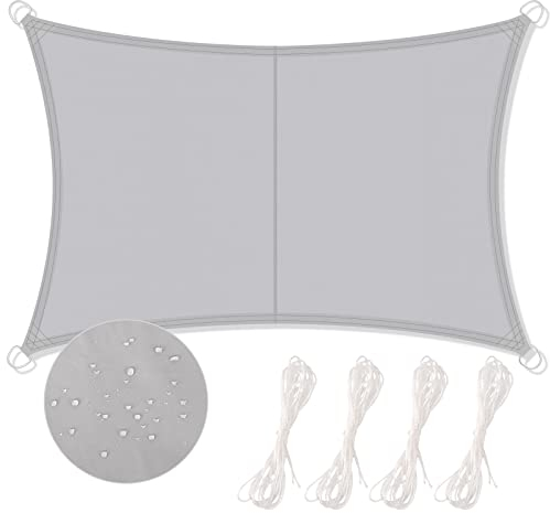 DICLLY Tenda a Ombreggiante Impermeabile Rettangolare 2x3m,Ombreggiante Impermeabile Parasole Protezione Raggi UV per Esterno Terrazza Giardino, per Esterno, Giardino, Terrazza, Sabbia,Crema