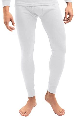 MT Pantalon de ski et thermique pour homme - Sous-vêtement d’hiver, Blanc., XXL