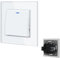 BSEED Interruptor de luz con LED Blanco,10A 1 Gang 1 Vía Interruptor de luz empotrado con luz de control LED,Interruptor Luz de Pared con marco de cristal,Interruptor conmutador con clips para salón