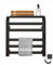 Sèche-Serviette Électrique Petit, 135W Chauffe-Serviettes 50x50cm Porte Serviettes électrique Economie d'énergie avec Minuterie, LCD Écran Tactile, Thermostat, pour Salle de Bain, Cuisine, Noir