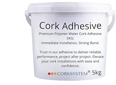 Polymer-Water Cork Adhesive – High-Performance Glue for Cork Wall Panels & Cork Wall Coverings (5kg, Covers 10m²) – Ideal for Secure and Durable Installation
