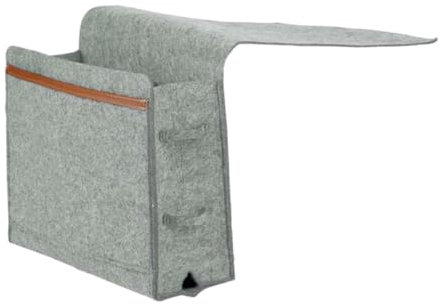 GRIRIW 1stück Sofa Aufbewahrungstasche Aus Filz Für Bett-organizer Hängende Aufbewahrungstasche Für Handy Magazine Snacks Hellgrau Praktischer Nachttisch-organizer Für Zuhause