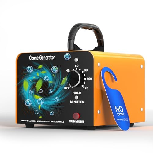 Ozone Generator 30000 mg/h, Tragbares Ozongenerator für Wohnung und Auto, 300㎡ Ozongerät Luftreiniger und mit 120 Min Timer, Ozon O3 Ozonisator, Hochleistungs-Ozongenerator für Haustiere,Gewerbe