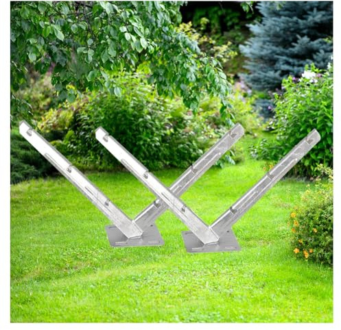 GZHERVICES 1 Paar Razor-Drahthalterung, feuerverzinkte V-Halterung, Razor-Stacheldraht-Montagehalterungen, rostfreie und langlebige Rollkäfig-Gartenzaun-Drahthalterung, 2er-Pack