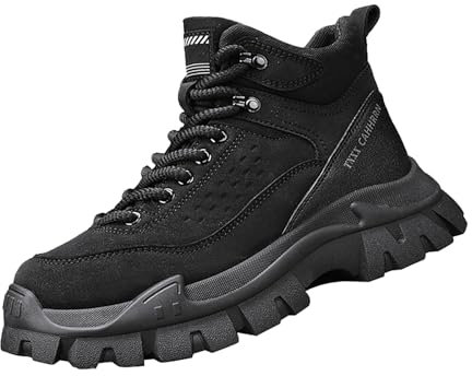 Generisch Wanderstiefel Herren Leicht rutschfest Atmungsaktiv Wanderschuhe Outdoorschuhe Männer High-Top Sneaker zum Trekking, Arbeiten