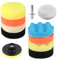 11 Pcs 3 inch Car Polishing Pads for Drill Polishing Kit, Buffing Pads for Drill, Car Applicator Sponges for Auto Polisher, Sanding, WaxingDrill Buffer Attachment, with Adapter & Base