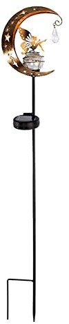 Moon Outdoor LED Light Statues Fairy Solar Lights Lamp Figurine Landscape for Yard Garden Decoration