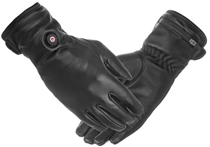 BERTSCHAT Beheizte Damenhandschuhe | Luxus-Schafsleder | 3 Heizstufen bis 68 °C | Akku 3.000, 3.800 oder 4.000 mAh bis 11 h Wärme | Touchscreen, wasserdicht, Raynaud |. Beheizbare Handschuhe