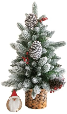 Albero di Natale portatile per esposizione da tavolo artificiale in miniatura festival desktop e davanzale decorazione da tavolo Natale