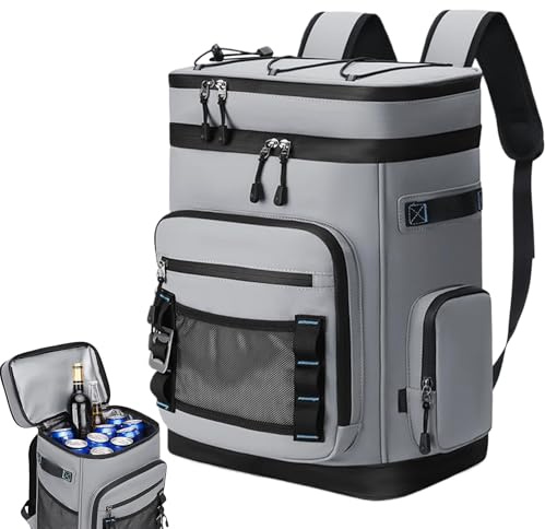 Zaino refrigerante – Borsa frigo da 30 litri per uomo, contenitore termico per pranzo, bevande, spiaggia, viaggi, campeggio, escursionismo, corsa, per donne e uomini