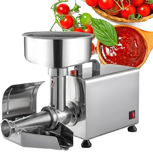 AiODiO Spremiagrumi per marmellate e Salse, Macchina per la macinazione dei pomodori da 450 W, Macchina per Ketchup, con Acciaio Inossidabile 304, per Frutta Morbida, Cucina Domestica, Ristorante
