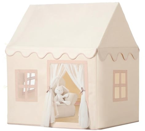Wilwolfer Kinder Spielzelt mit Matte für Kleinkinder: Prinzessinnen Spielhaus für Mädchen & Jungen - Großes Zelt für Indoor & Outdoor