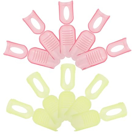 Beatifufu 10 Stück Kunststoff Nagelclips zum Entfernen von Acrylnägeln mit Verstellbarem Fingerband und Sicherem Griff für Nagelpflege Reisen